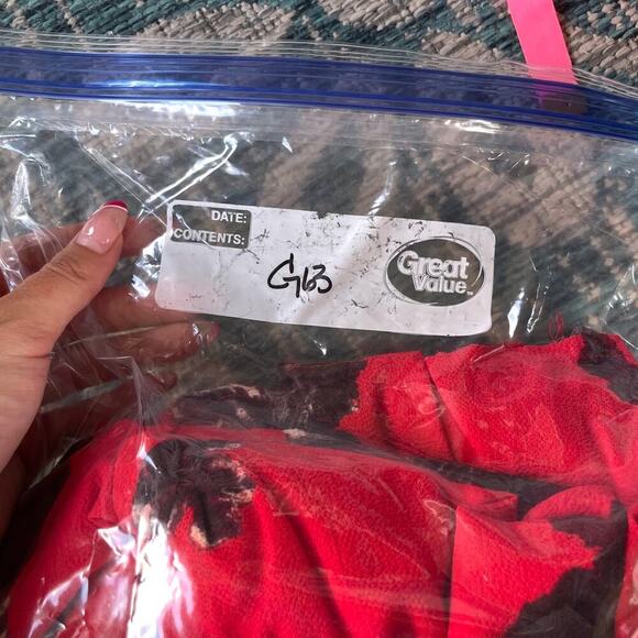 Free People Red Floral Smocked Mini Dress with Tie Back Size Small - Picture 11 of 11